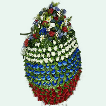 Венок из искусственных цветов